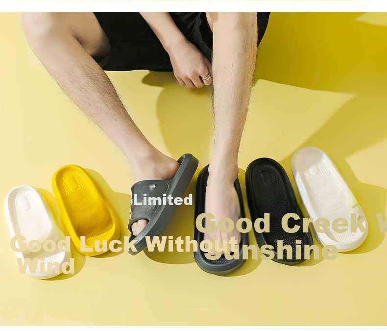 Huameijianbu Infinite Good Luck Couple Indoor And Outdoor Slippers, Lightweight Comfortable Sandals HM90651, White And Pink, Size 35-36 32