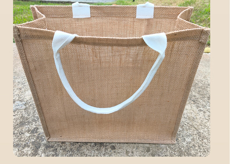Pangdaidai Linen Canvas Tote Bag, Cotton And Linen Handbag Gift Bag Shopping Bag Waterproof Artistic Style 30*15*28cm Eco-Friendly Packaging Bag 5