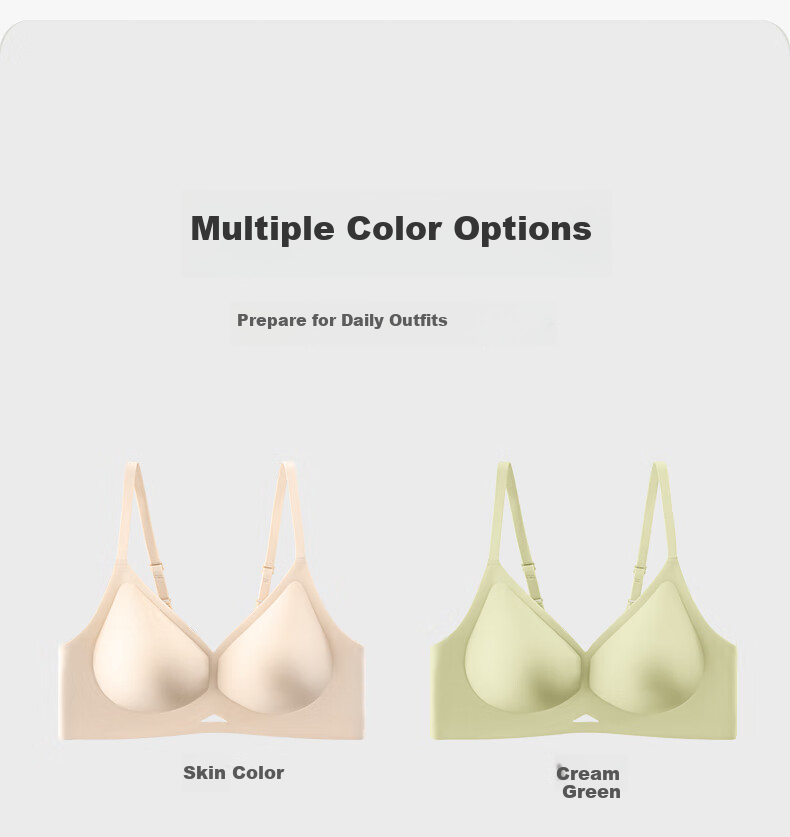 Duoduomian Seamless One-Piece 3D Push-Up Bra for Women, Side Support, No Bulge, Breathable Brassiere, Skin Color, Size L 12