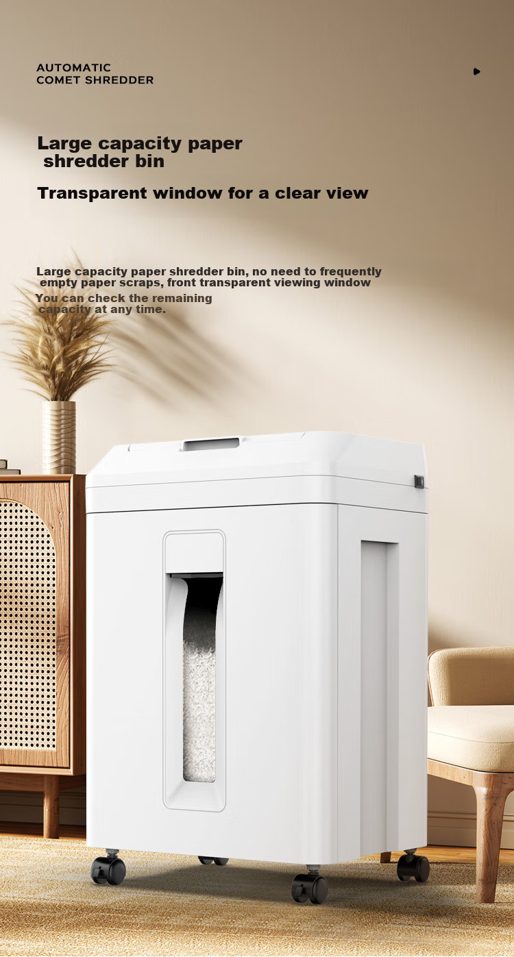 Kemi (Comet) Fully Automatic Paper Shredder, Level 5 High Security Office Commercial Shredding Machine (Automatic 120 Sheets, Manual 6 Sheets, Continuous 60 Minutes, 21L) Z-500 9
