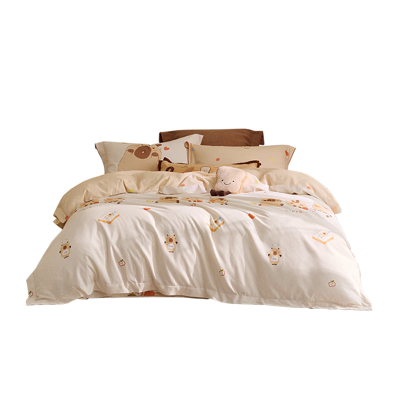 Luolaikids All-Cotton Brushed Duvet Cover Single Piece Class A Warm Single Bed Quilt Cover 200*230cm