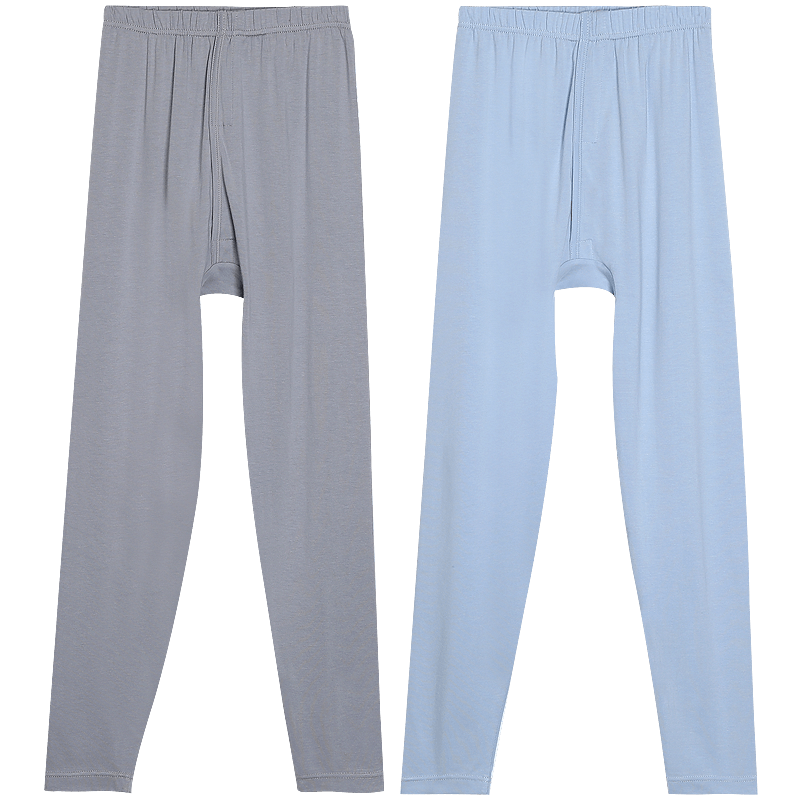 Hodohome Children's Autumn Long Johns, Boys' Class A Modal Antibacterial Thermal Pants, for Older Children And Boys, Cotton-Lined Trousers, 2-Pack, Size 171/165