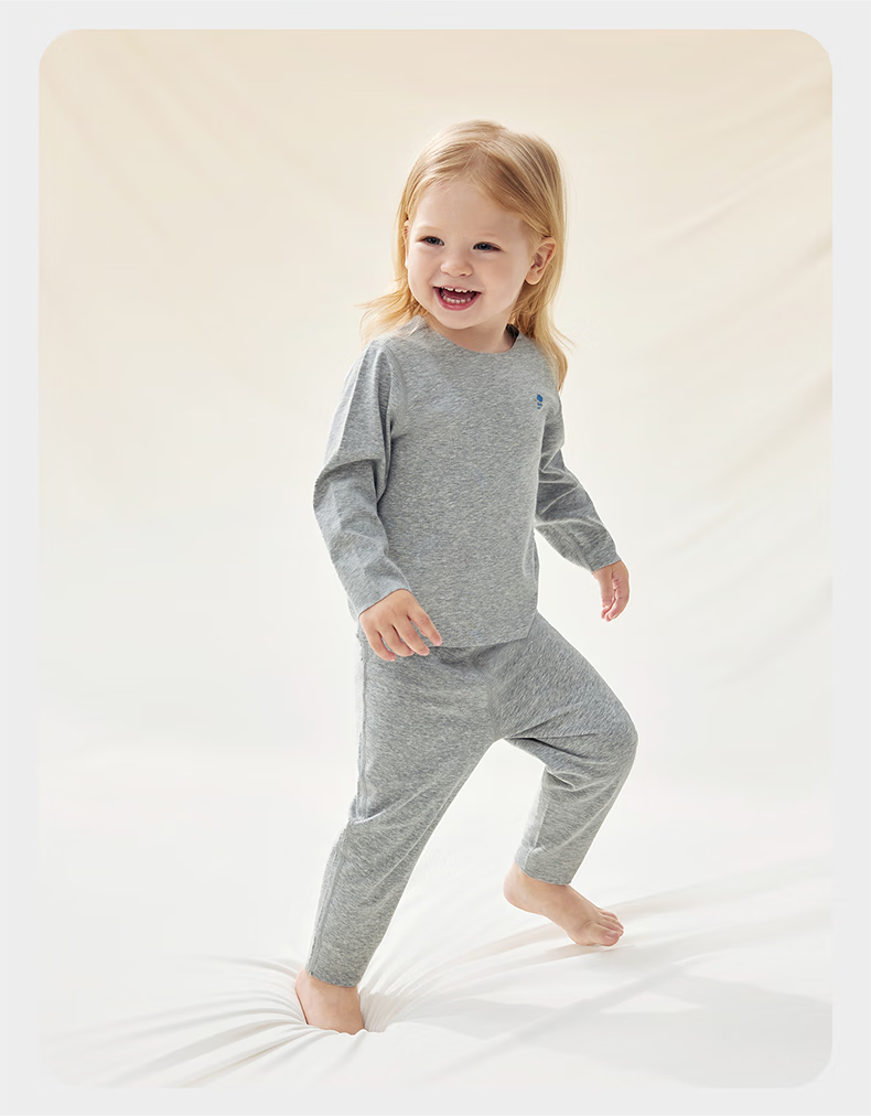 Babycare Camellia Children's Homewear Spring Summer Modal Lightweight Pajama Set Shell White 130 41