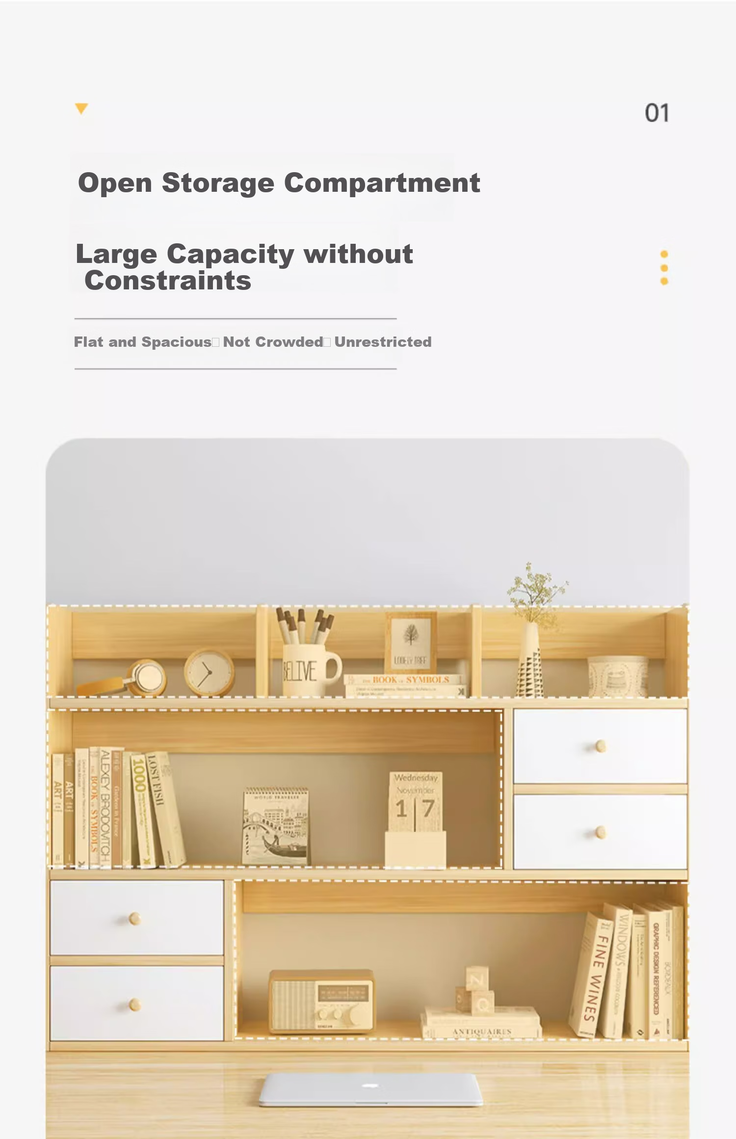 Shanshanmuyi Desktop Bookshelf, Multi-Tier Bookcase, Simple Storage Rack, Organizer Shelf for Office Desk, Study Table Storage Rack 11