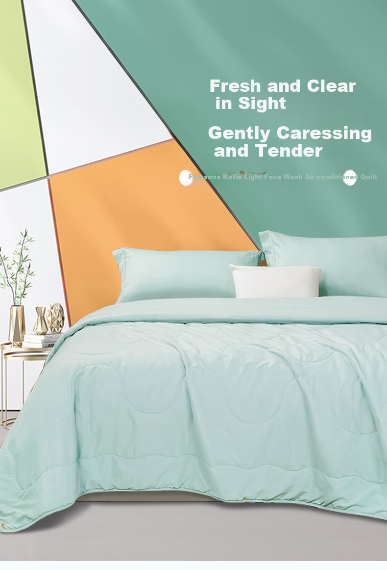 FUANNA Summer Cooling Quilt, Washable Single Bed Air Conditioning Blanket, Student Dormitory Blanket without Duvet Cover, Summer Quilt, 2 Jin (1 Kg), 152x210cm 1