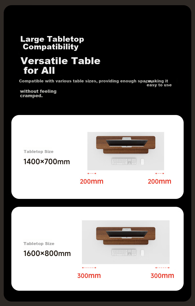 Brateck Beihu Dual-Layer Monitor Riser Stand Desktop Computer Stand Laptop Stand G700S Brown 12