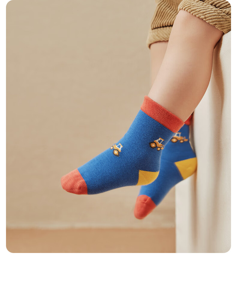 Niduoxiong Kids Socks Spring and Autumn Breathable Cotton Socks Boys Cute Seamless Baby Socks Soft Cuff Infant Socks WZ-205 4