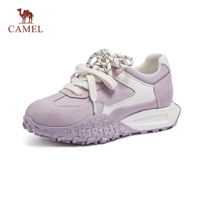 CAMEL Women's Yanyang Shoes with Light Soft Casual Sneakers L25A255136 Purple/beige 36