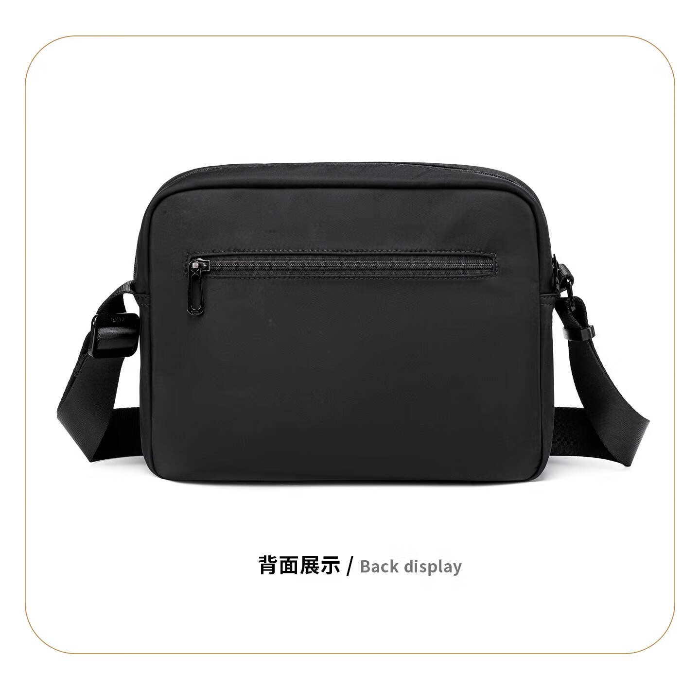 BJIAX Men's Crossbody Bag Large Capacity Commuter Portable Shoulder Bag Student Messenger Bag Black 3