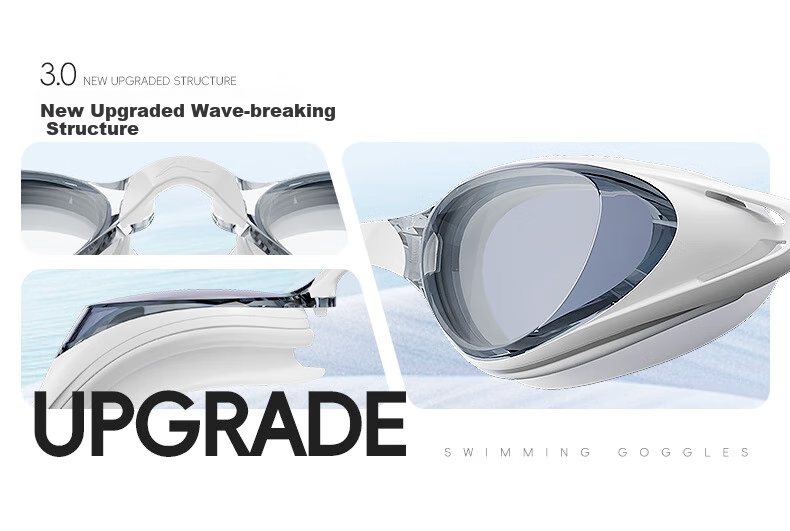 Li-Ning Swimming Goggles, Waterproof And Anti-Fog, High Definition for Men And Women, Professional Training Clear Lens Swimming Glasses, 2212 White 2