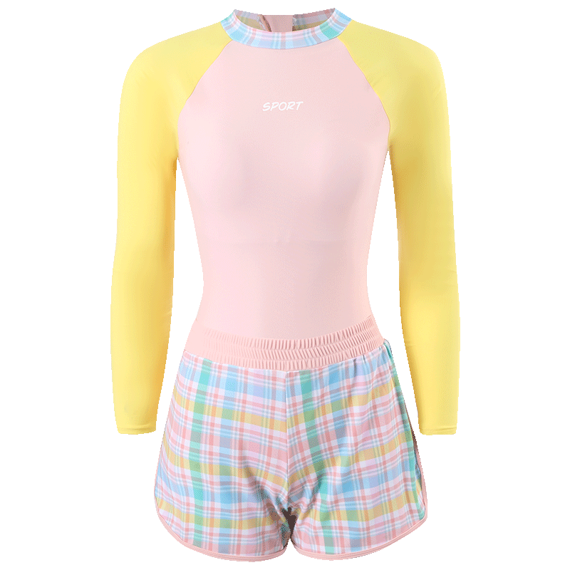 Agliondy Plus Size One-Piece Swimsuit for Women, Slimming Long Sleeve Racing Style, 2025 New, Conceals Belly and Flaws