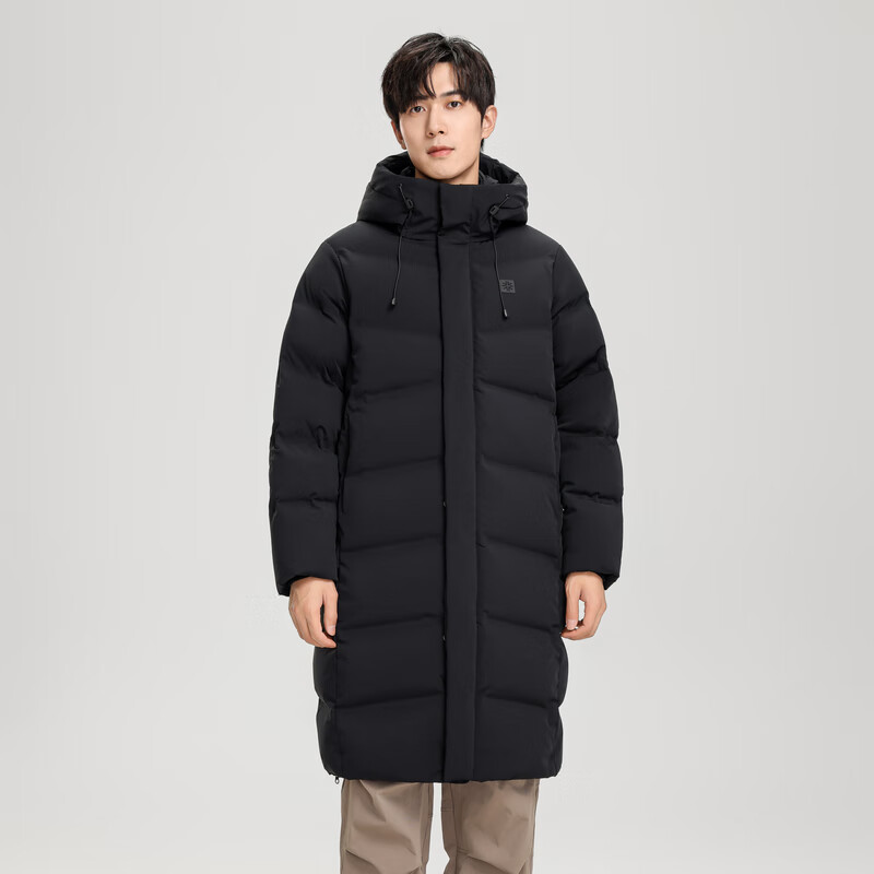 SNOWFLYING [Cheng Yi Same Style] [Goose Down] [Unisex] H-Fit Long Sports Hooded Down Jacket Outdoor