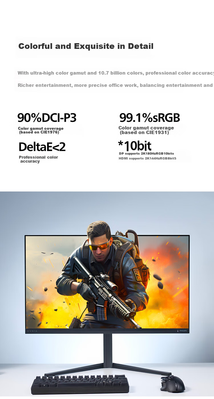 Philips YIWEI 27-inch 2K 340Hz Blue Light Filtering Polarized Hardware Eye Protection Fast IPS Ai Low Blue Light HDMI 2.1 Gaming Monitor 27M4P5501U 9