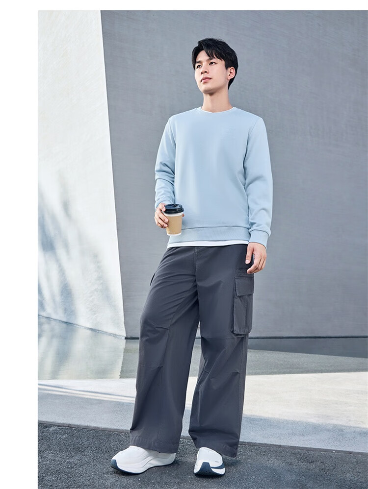 Xtep Men's Sports Hoodie Fashionable Versatile Outdoor Pullover Trendy Student Sweatshirt 7