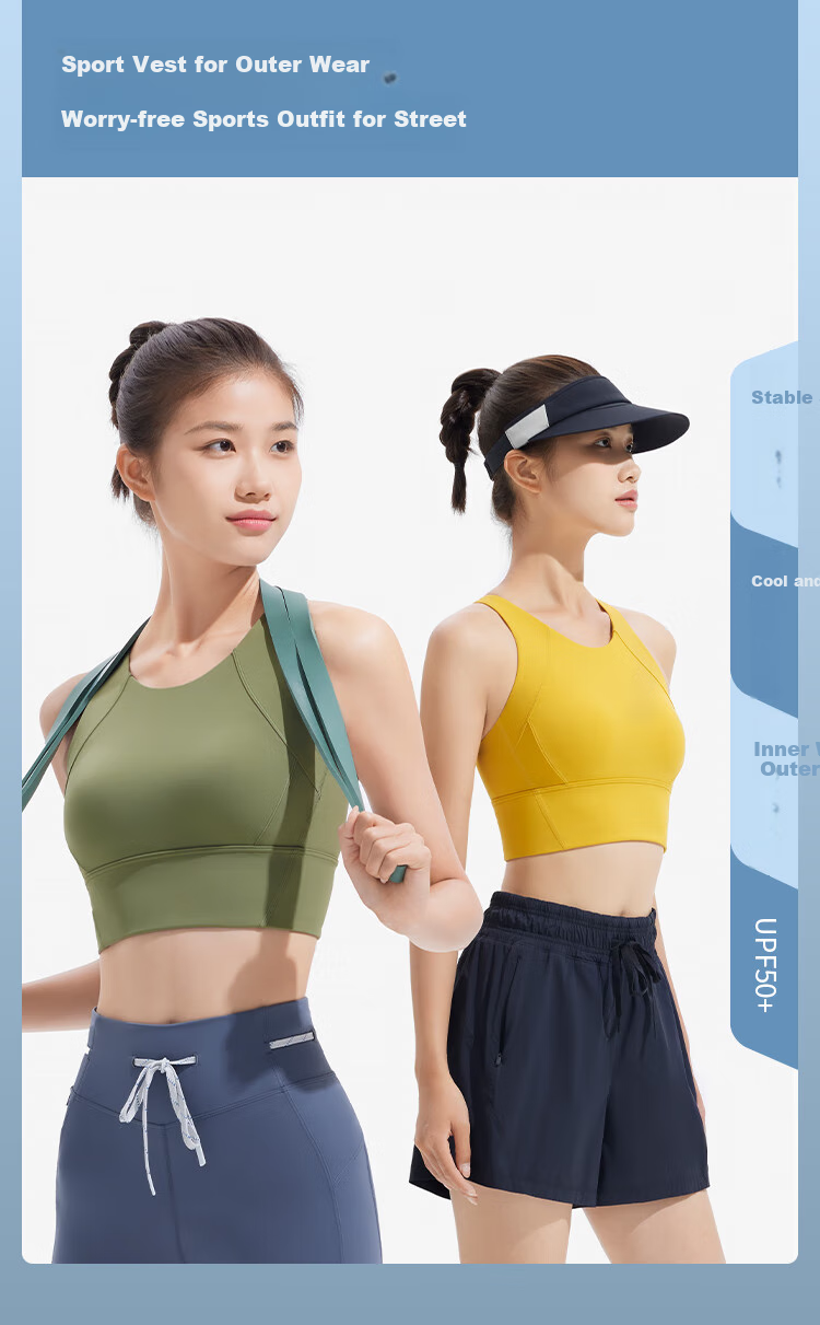 Beneunder Sports Bra Tank Top for Women, High-Intensity Running, Shock-Absorbing, Anti-Sagging Bra, Yoga Wear, Bra Can Be Worn As Outerwear 3