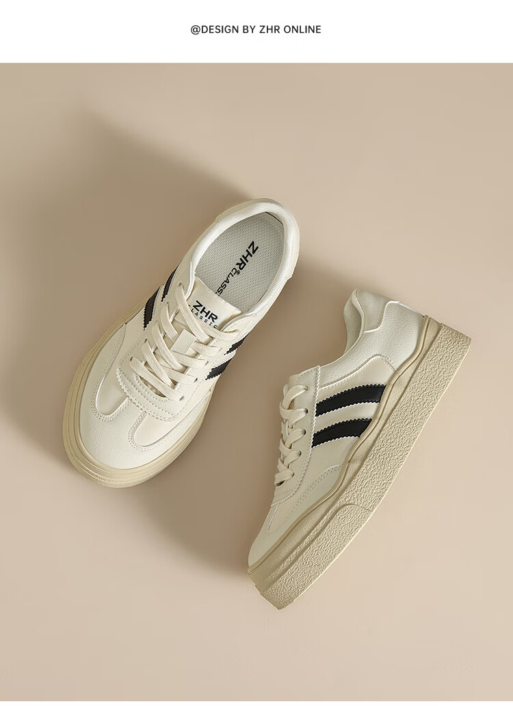 ZHR ZEZHE Summer Women's Mesh Lightweight Thick-Soled Breathable White Sneakers KS109E Beige Black Size 38 16