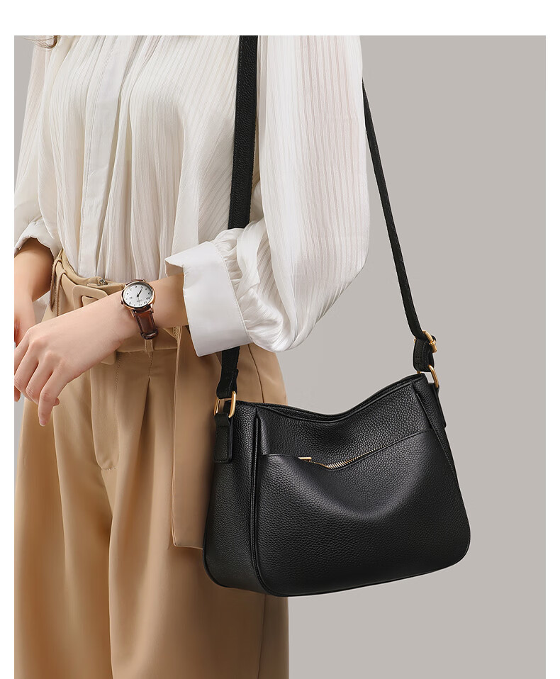 Millies Leather Handbag, Women's Crossbody Bag, Middle-Aged Commuter Shoulder Bag, Practical Birthday And Mother's Day Gift for Mom 1