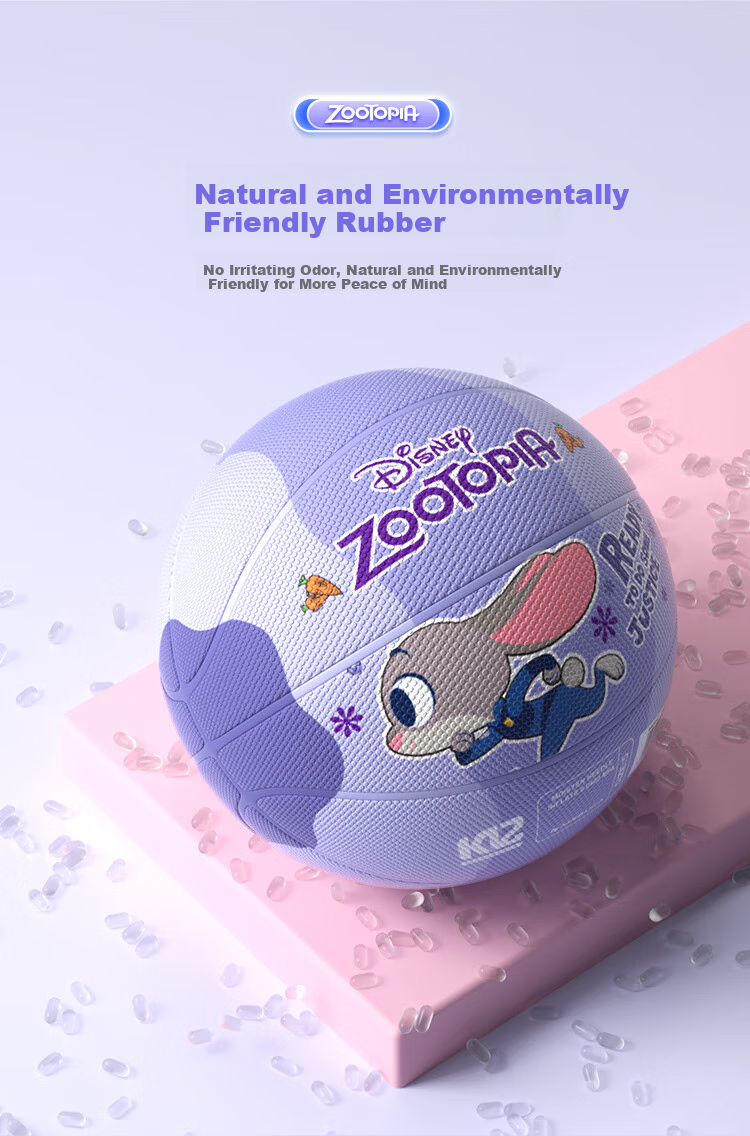 Disney Basketball, Size 5 Outdoor Wear-Resistant Rubber Ball, Kindergarten And Youth Girls' Gift, DAA20201 Froze 7