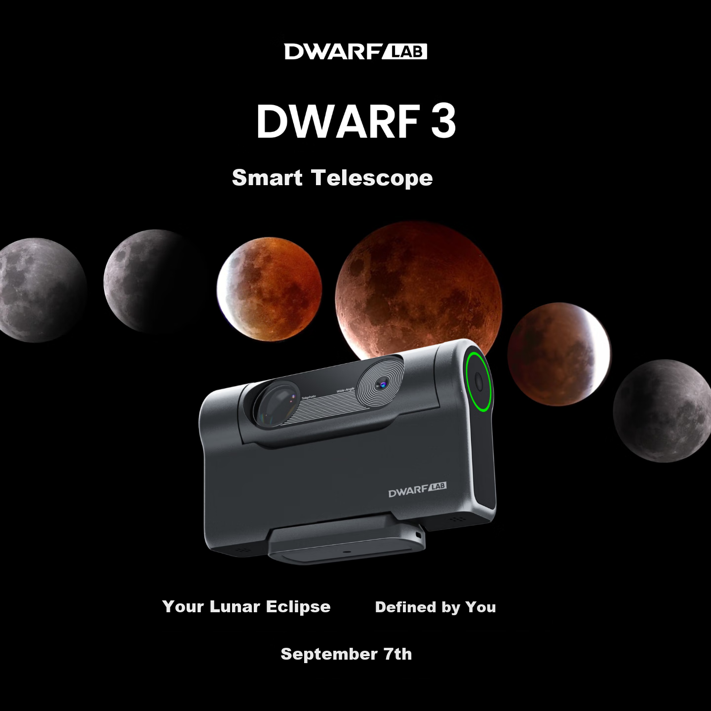 DWARFLAB [New Product Launch] DWARF 3 Intelligent Astronomical Telescope with Automatic Star-Finding Equatorial Mount for Nebulae, Sun And Moon Observatio