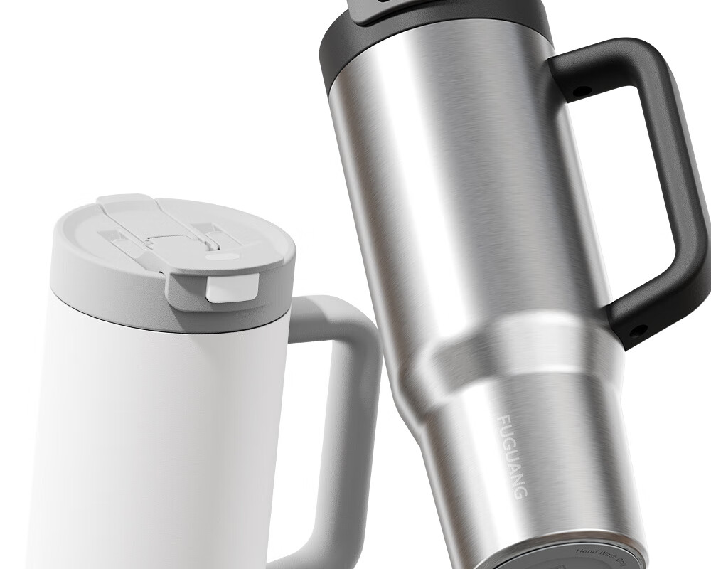 Fuguang 316L Straw Insulated Cup, Large Capacity, Sealed, for Men And Women, Ice King Cup, Giant Water Bottle, Tea Infuser Cup, Natural Color 9