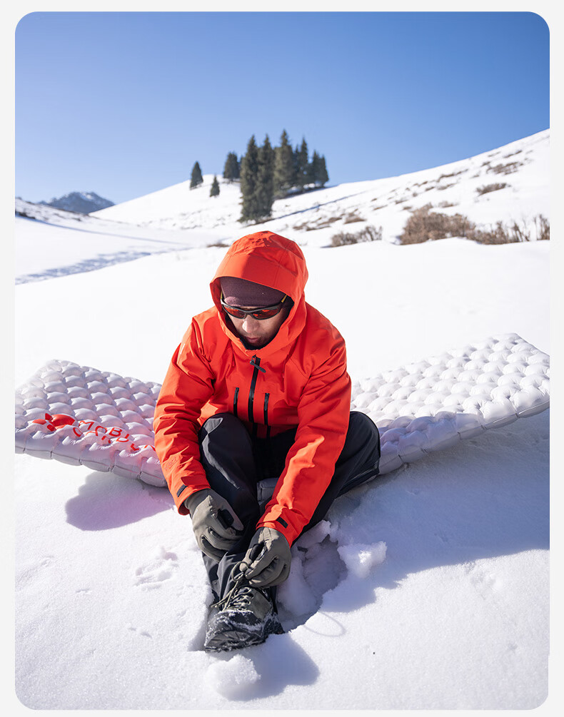 MOBIGARDEN Lengshan Xueling R3.9 Outdoor Camping Ultralight Inflatable Moisture-Proof Mat NX24663019 Snow Peak White 15