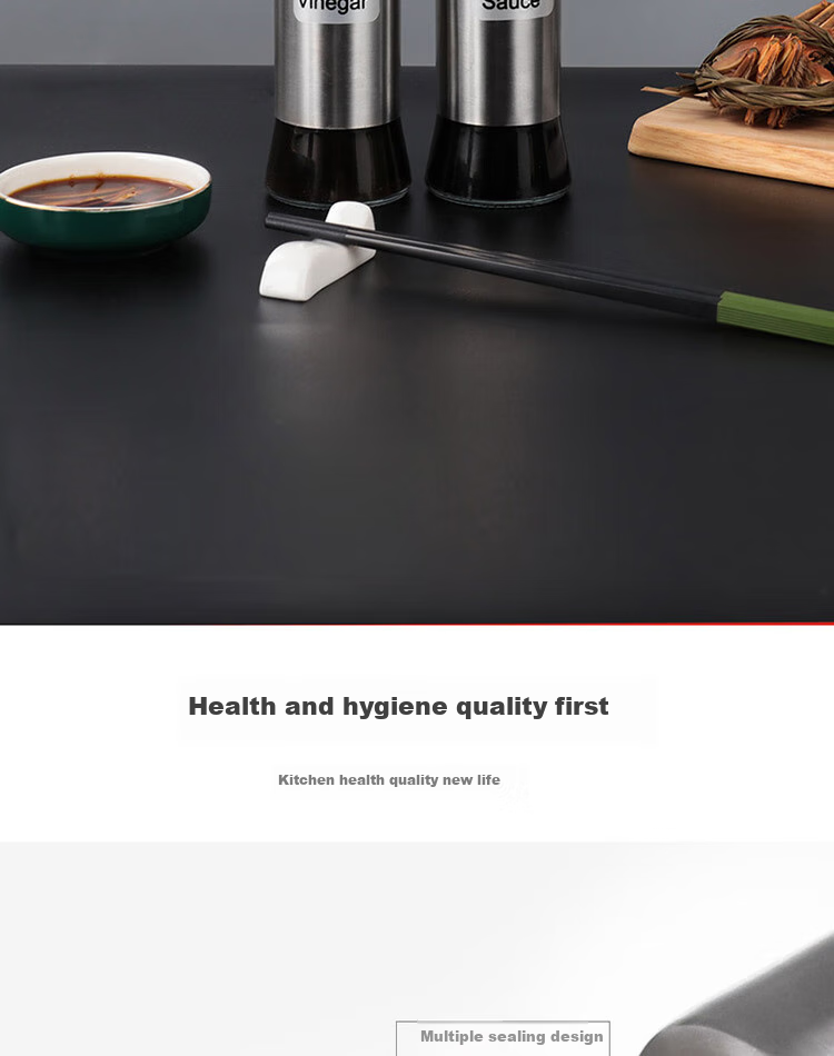 BJ Glass Oil Dispenser Set with Stainless Steel Bottles, 300ml*2, Soy Sauce And Seasoning Bottles, Vinegar Jug, Leak-Proof Oil Pourer, Non-Drip Oil Dispenser 2