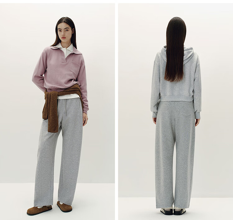 Semir Senrou Cotton | Mall-Matching Casual Pants for Women with Side Slit And Curved Knife Design, Loose-Fitting Long Pants for Autumn 2025, 101525127011A 7