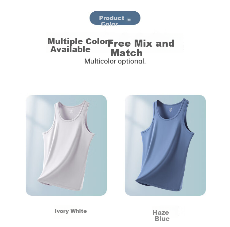 MiiOW Sleeveless Tank Top for Men, Modal Sports Quick-Dry Comfortable Summer Seamless Underwear for Me 16