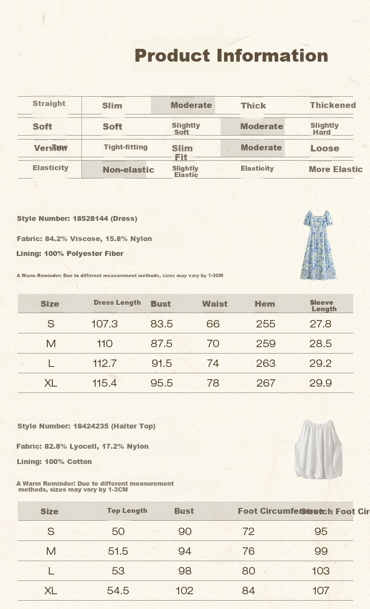 Inman Vacation Style Seaside Print Dress Summer Women's Square Neck Puff Sleeve Waist Cinched Long Dress Glaze Blue M 8