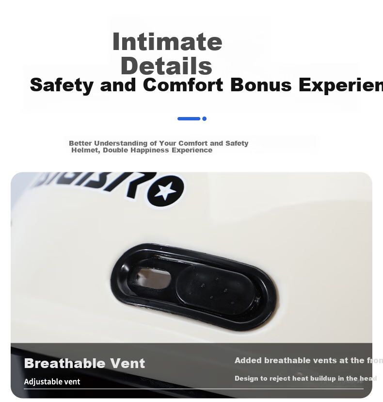BIGBRO 008 Off-White New National Standard 3C Electric Motorcycle Helmet for Men And Women, Summer Sun Protection All-Season Universal Electric Scooter Summer Half Helmet 5