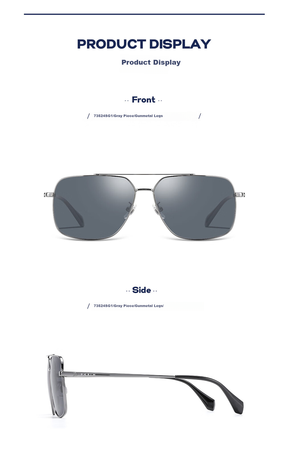 PARIM Sunglasses for Men, Polarized UV Protection Glasses, Square Large Frame Sunglasses, Trendy Driving Glasses, Sun Protection Fishing Glasses 13