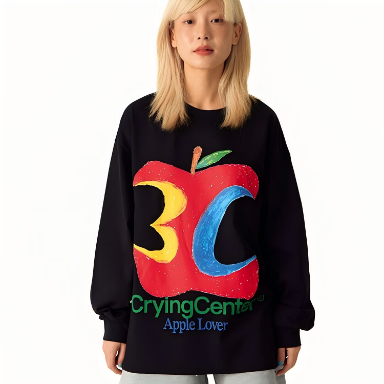 Crying Center CryingCenter 3C Apple Graffiti Long Sleeve T-Shirt Black XL