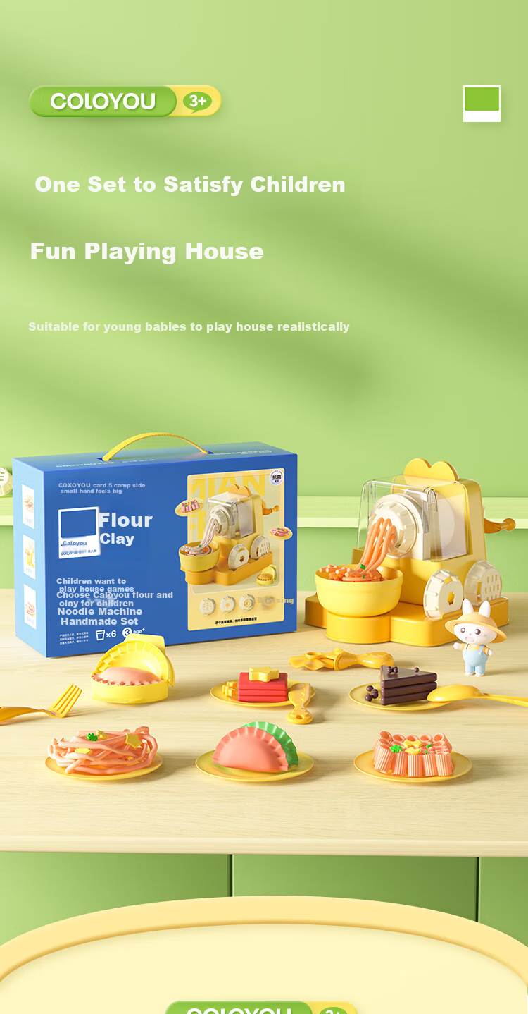 Coloyou Flour-Based Modeling Clay Children's Set, Non-Toxic Play Dough, Rubber Clay Molds, DIY Crafts Toy, Self-Operated, Not Ultra-Light Clay 3