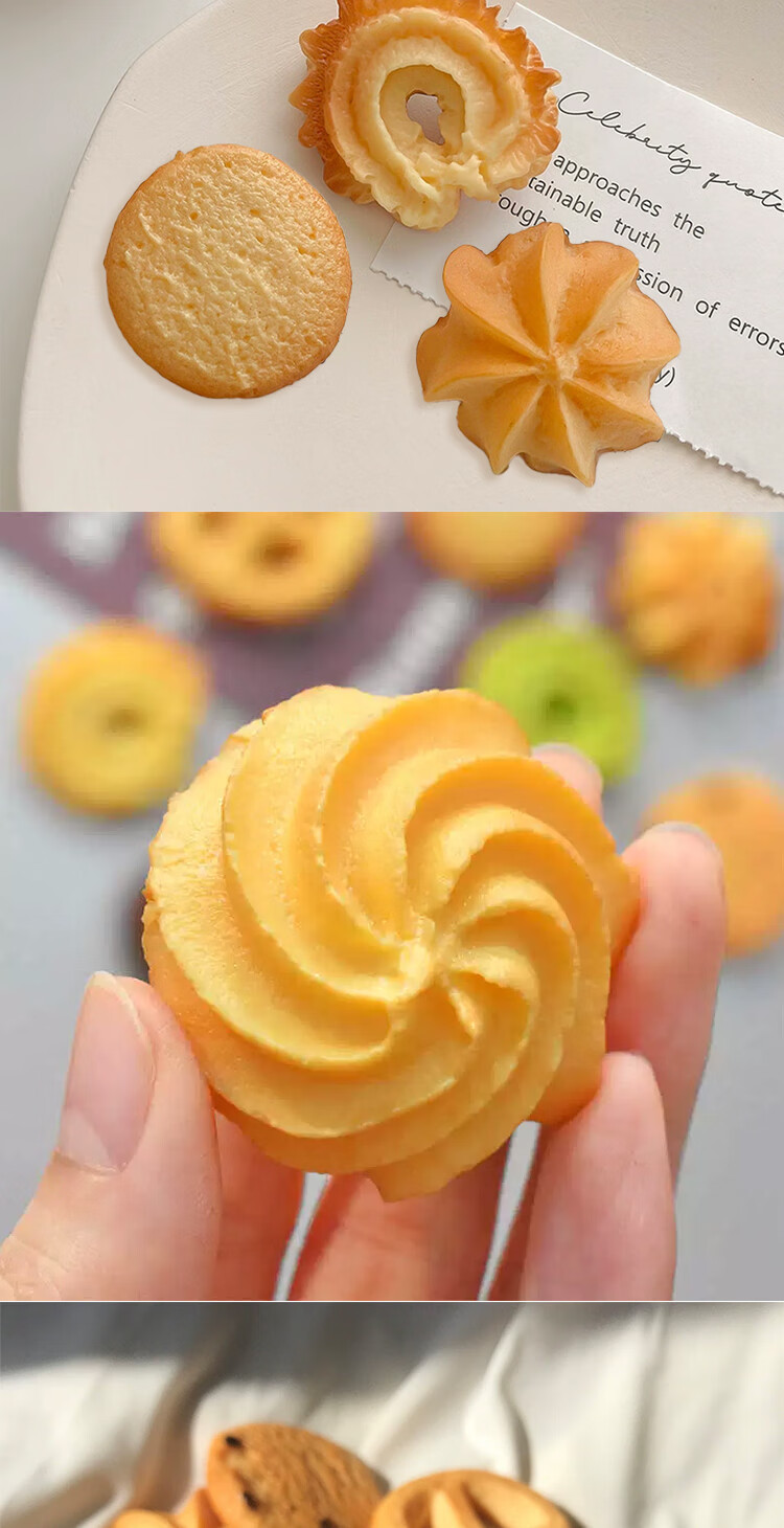 Jufu Realistic Butter Biscuit Magnetic Refrigerator Magnet Baking Memo Cute High-Value Resin Magnetic Decoration 1