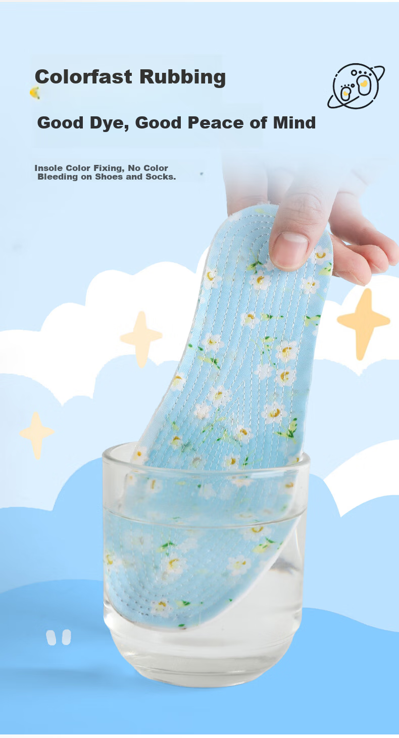 FOOTOPPO Children's Insoles, Pure Cotton Multi-Layer Insoles, Cuttable, All-Cotton, for Girls, Babies, Toddlers And Boys 5