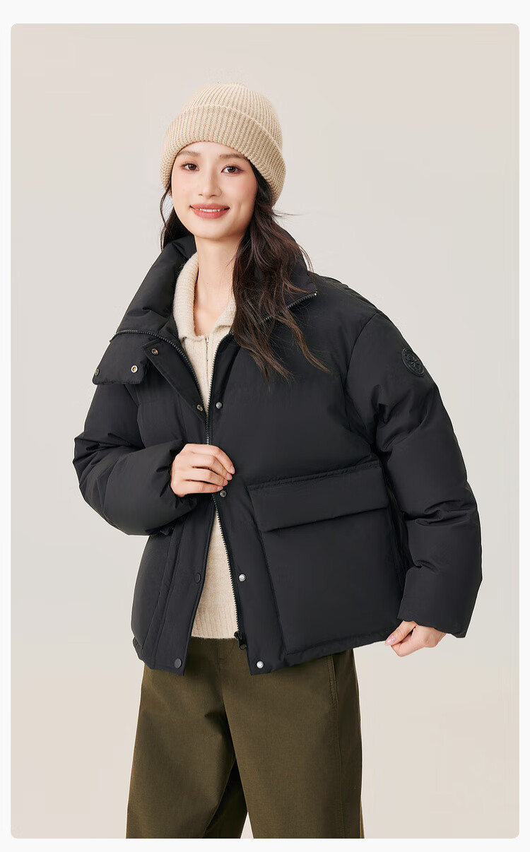 Xuezhongfei 2025 Autumn New Women's Short Straight Collar Colorful Down Jacket Warm Versatile Comfortable Coat 33