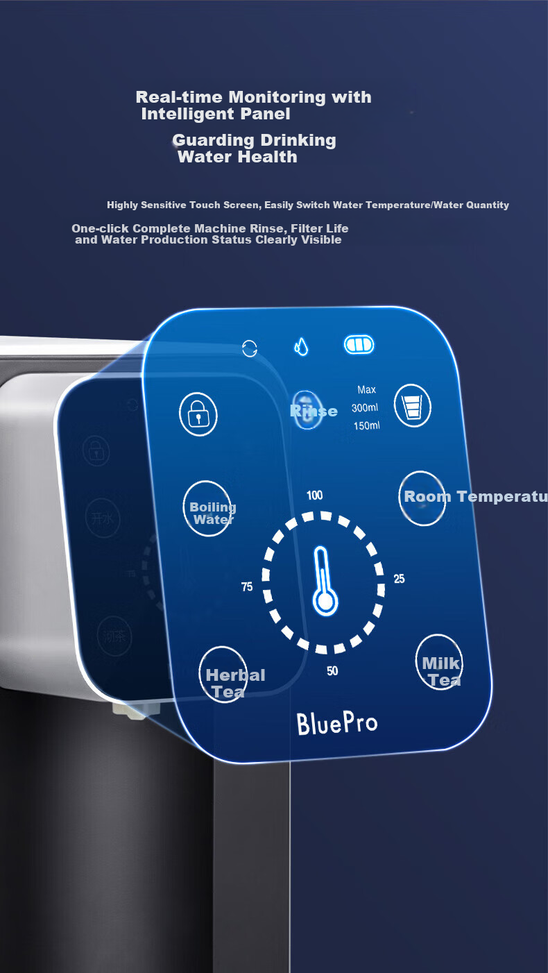 BOLEBAO Maternal And Infant Grade Desktop Water Purifier B04, 60L Reverse Osmosis, Instant Hot Drinking Water All-In Machine 12