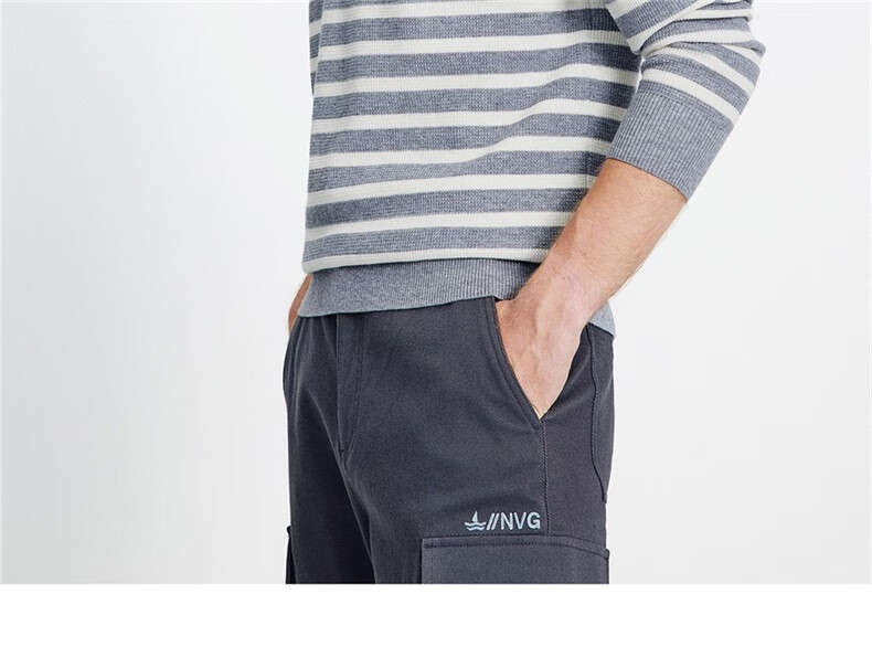 Navikail Star Model Italian Small Sailboat Men's 25-Style Half-Open Collar Striped Casual Knit Sweater 1344045502 33