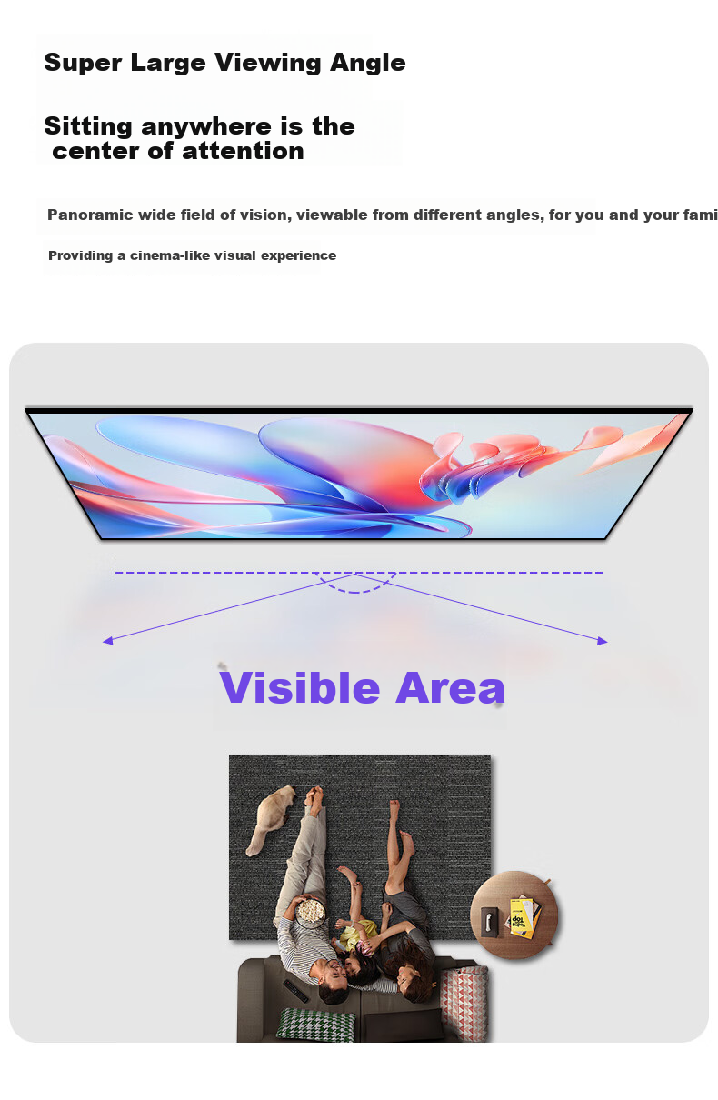 IN&VI Projector Screen 100 Inch 16:9 White Screen with Stand, No-Drill Wall-Mountable, Dual-Use, 4K HD Compatible, Portable, for Office Use, Compatible with XGIMI, JmGO, Dangbei, Xiaomi Projectors 4
