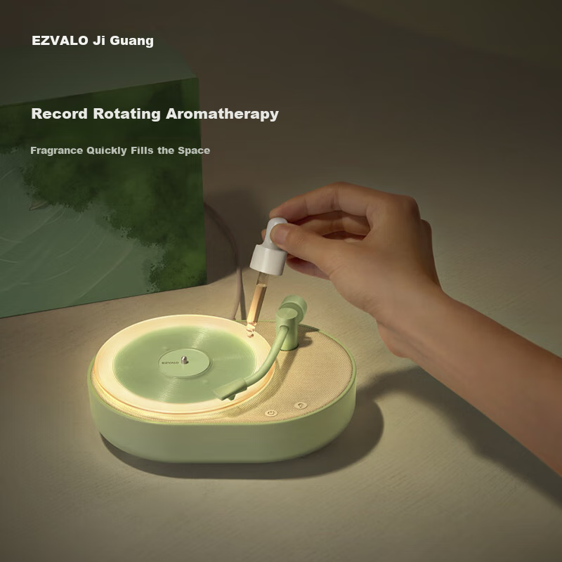 EZVALO Aromatherapy Bluetooth Speaker, Mood Light, Creative Retro Vinyl Record Player, Portable Speaker, Bedside Night Light, Practical Birthday And Mid-Autumn Festival Gift for Men And Wome