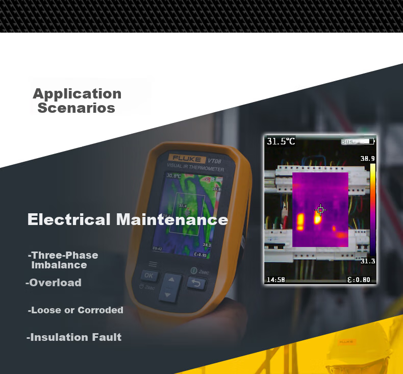 FLUKE VT06/CN Portable Infrared Thermal Imager, Visible Infrared Temperature Measurement Device, -20°C to 400°C Range 7
