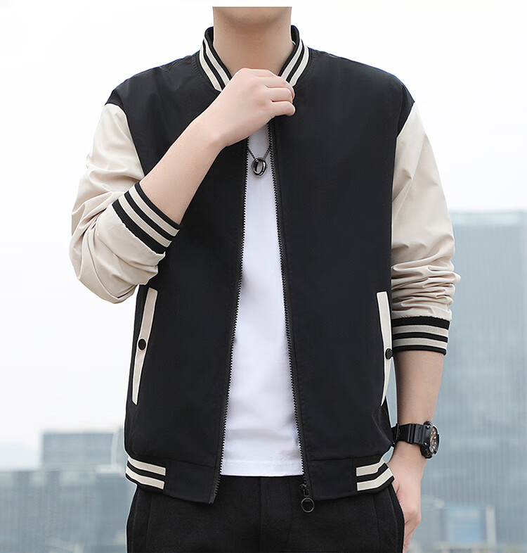 TUCANO Men's Spring Autumn Baseball Collar Casual Jacket Sport Comfortable Fashion Top Green 4XL 2