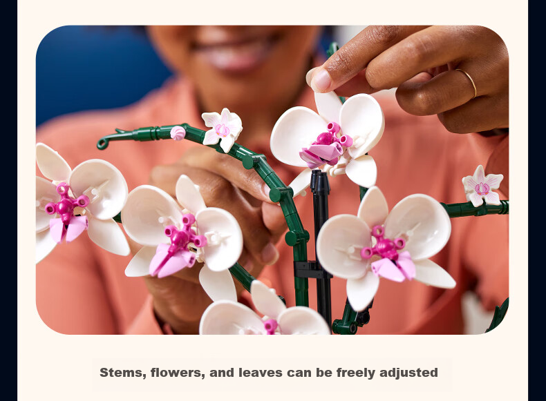 LEGO Building Blocks 10311, Orchid Eternal Flower, Toy for Boys And Girls, Birthday Gift, Home Decoration Ornament 6