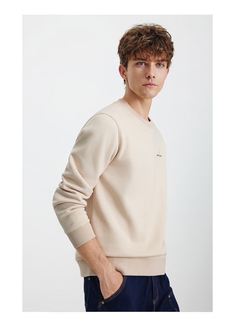 Navigare Small Sailboat Solid Basic Versatile Pullover Men's Fleece Lined Warm Sweatshirt 1135805301 20