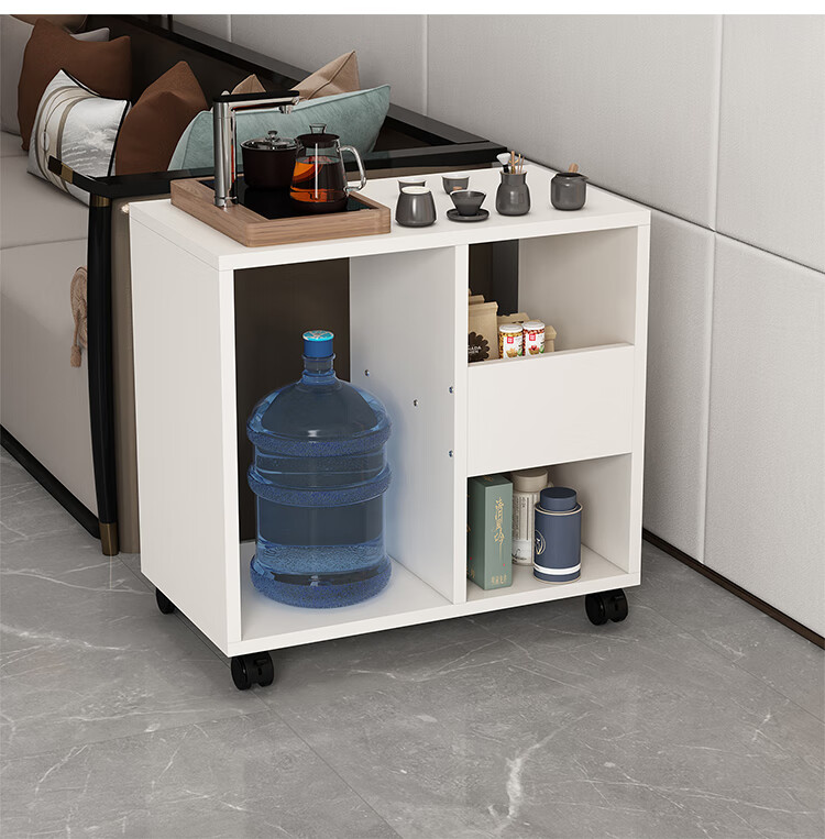 OLENOUFENG Side Table Sofa Side Cabinet Living Room Small Tea Table Movable Tea Stand Simple Tea Desk Bedside Cabinet Side Cabinet 3