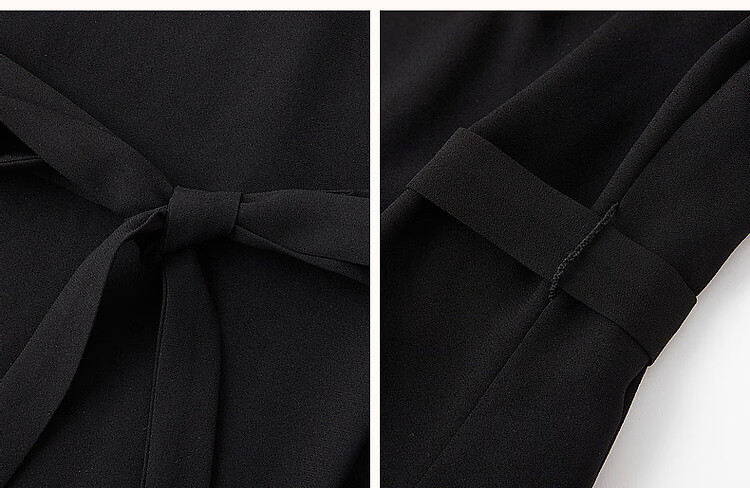 Demana Selected Airy Acetate Spring Socialite Style Comfortable Lightweight Ruffle Collar Mid-Length Women's Dress 10