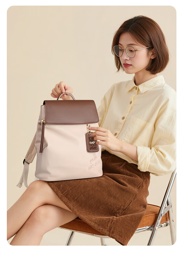 POLO Women's Casual Lightweight Backpack Small Bag iPad Laptop Bag Fashion Commuter Travel Student School Backpack 22