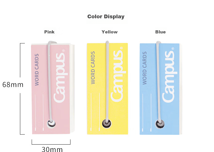 KOKUYO Imported Vocabulary Cards Campus Portable PP Material Cover Blank English Vocabulary Notebook Small Size 85 Sheets 1 Book Yellow TAN-201Y 2
