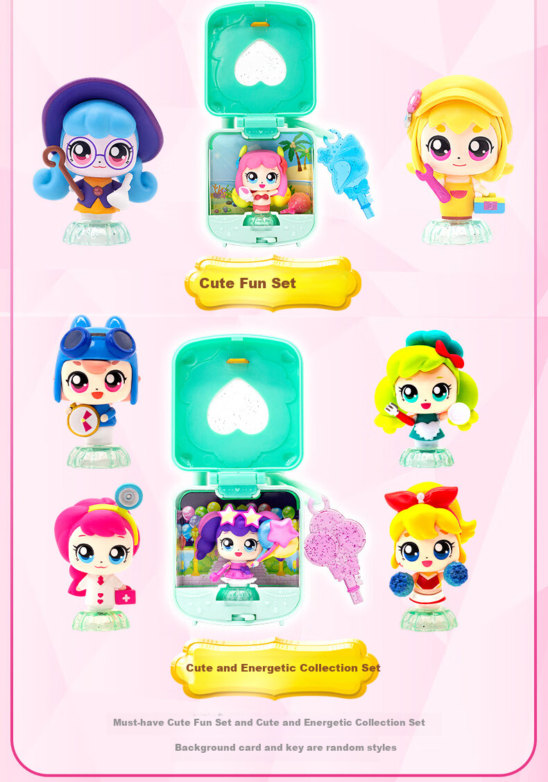 Qimiaomengke Magic Key Heart Cute Flower House Doll, Season 4 Toy Set, Light-Up Scene, Girls' Pretend Play 10