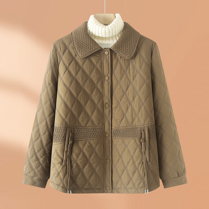 Hodo Middle-aged Mom Winter Thickened Cotton-padded Coat New Winter Fashion Elegant Middle-aged and Elderly Women's Quilted Cotton Jacket